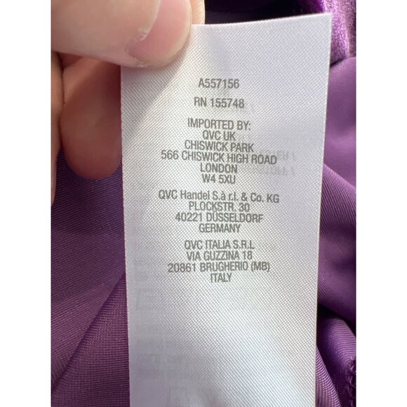 Attitudes by Renee Velvet Button Up Top Size Small Winter Berry Purple Lagenlook - Picture 6 of 8